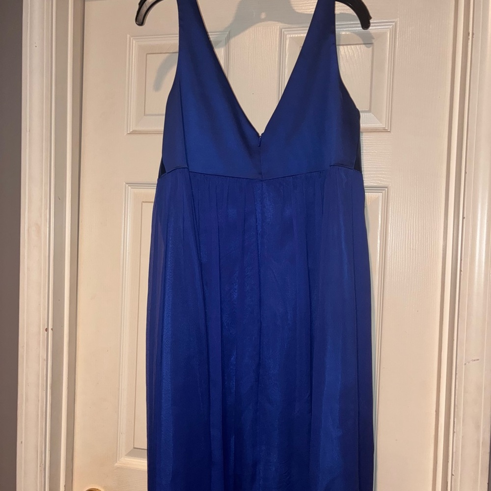 Jones New York Sheer Royal Blue Backless Dress